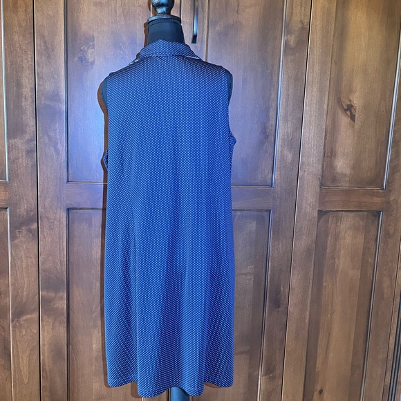 Jofit NWT Navy Polka-dot Utility Dress with Coordinating Pull-on Shorts, Size XL - Picture 4 of 10